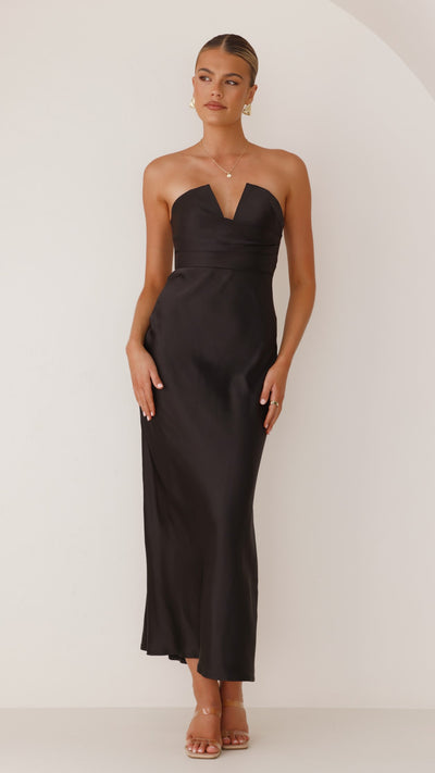 Load image into Gallery viewer, Valerie Maxi Dress - Black - Billy J
