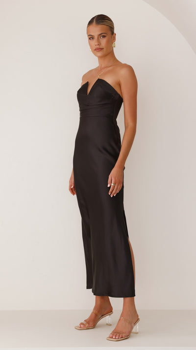 Load image into Gallery viewer, Valerie Maxi Dress - Black - Billy J
