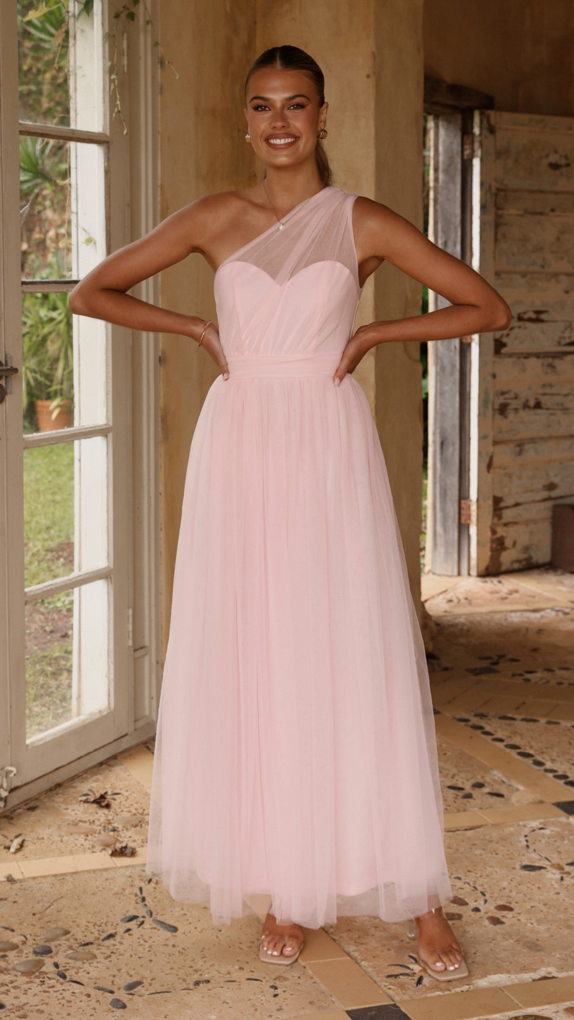Talissa Tulle Maxi Dress - Pink - Buy Women's Dresses - Billy J