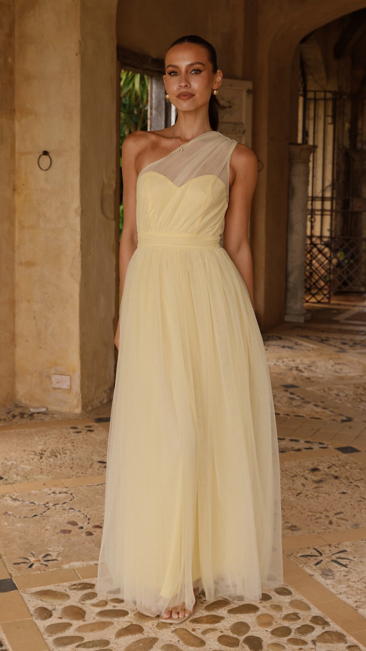 Talissa Tulle Maxi Dress - Yellow - Buy Women's Dresses