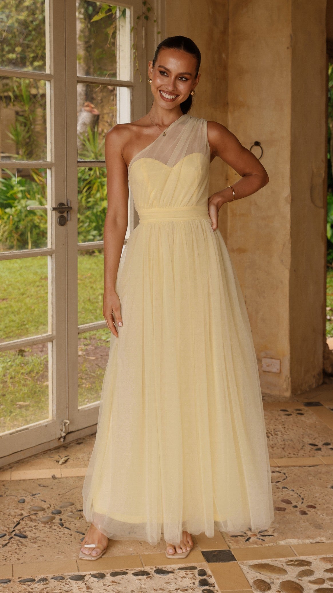 Talissa Tulle Maxi Dress - Yellow - Buy Women's Dresses - Billy J