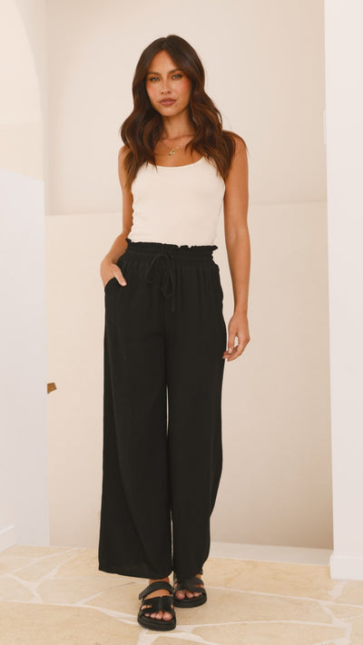 Load image into Gallery viewer, Sylvie Pants - Black - Billy J
