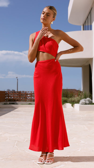 Load image into Gallery viewer, Abia Maxi Dress - Red - Billy J
