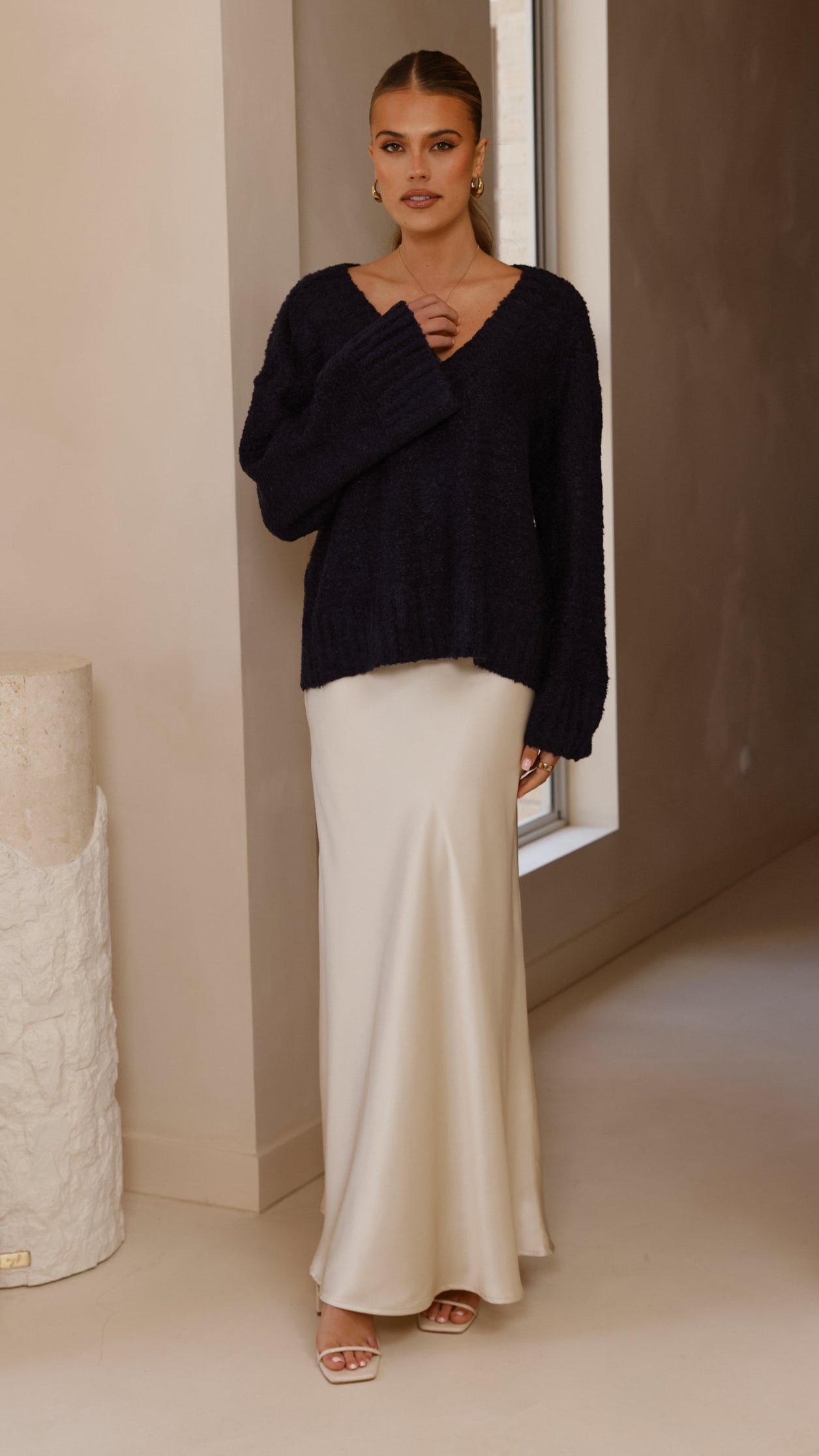 Silas Knit Top - Navy - Billy J