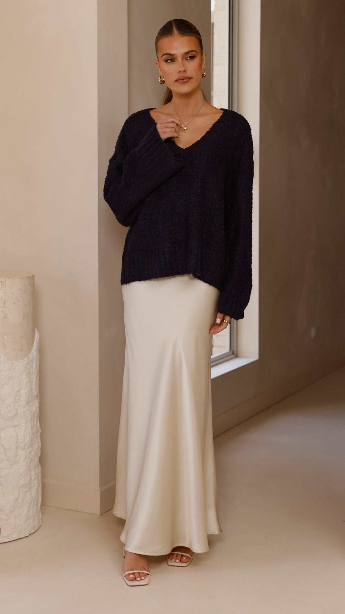 Silas Knit Top - Navy - Billy J