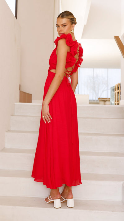 Load image into Gallery viewer, Galilhai Maxi Dress - Red - Billy J
