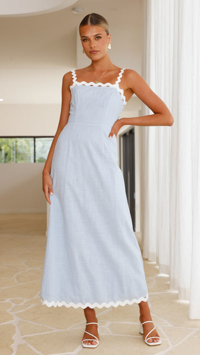 Load image into Gallery viewer, Fiora Maxi Dress - Baby Blue - Billy J
