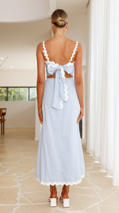 Load image into Gallery viewer, Fiora Maxi Dress - Baby Blue - Billy J
