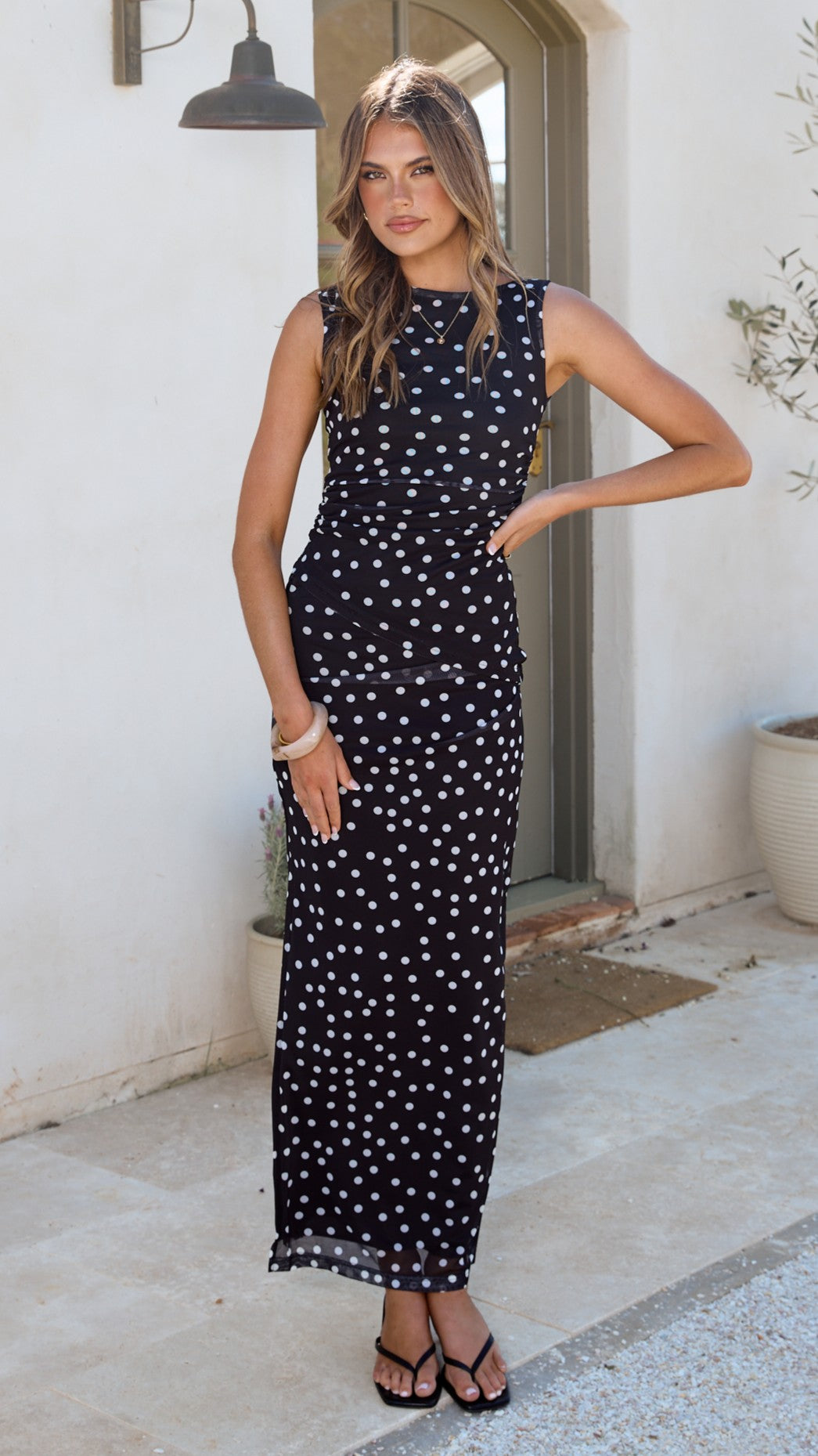 Leighton Top - Black/White Polka Dot - Billy J