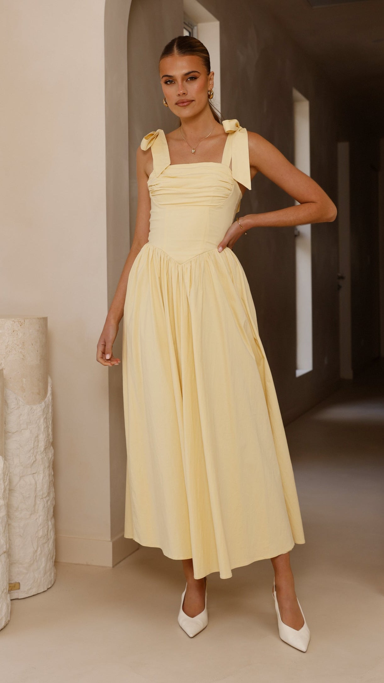 Haisley Maxi Dress - Yellow - Billy J