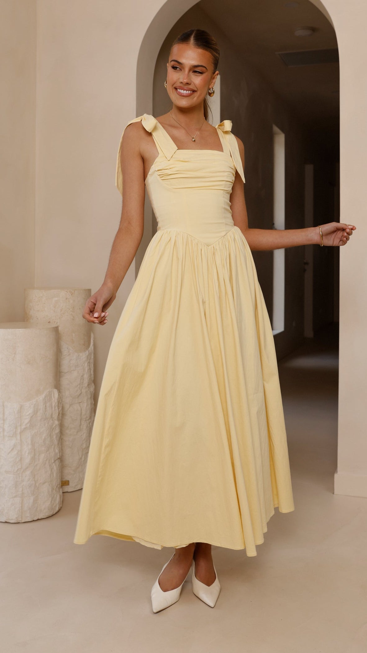Haisley Maxi Dress - Yellow - Billy J