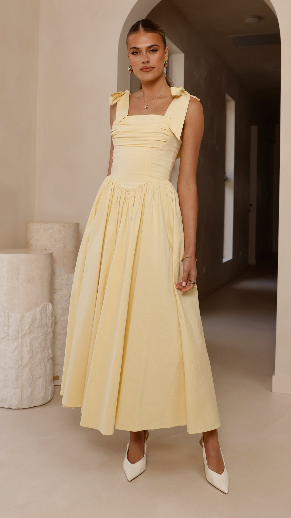 Haisley Maxi Dress - Yellow - Billy J