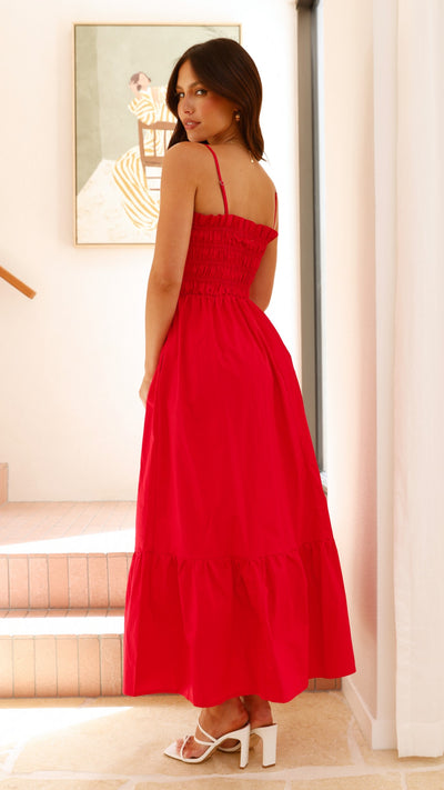 Load image into Gallery viewer, Olivera Maxi Dress - Red - Billy J
