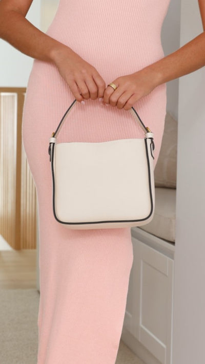 Load image into Gallery viewer, Poppi Suede Mini Handbag - Cream
