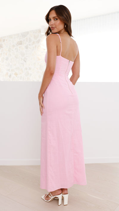 Load image into Gallery viewer, Mahalia Maxi Dress - Baby Pink - Billy J
