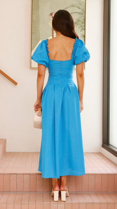 Load image into Gallery viewer, Christina Maxi Dress - Blue - Billy J
