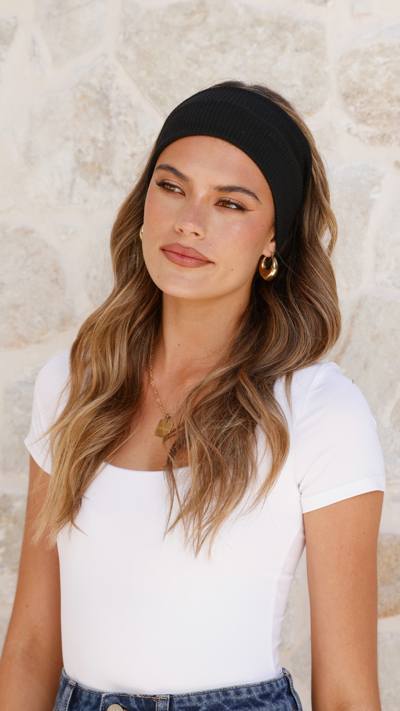 Asha Ribbed Headband - Black - Billy J