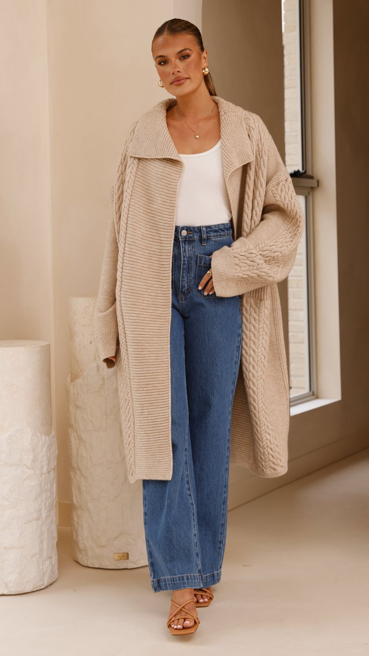 Sana Cardigan - Beige - Billy J
