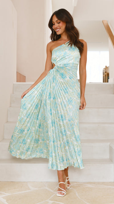 Load image into Gallery viewer, Laken Maxi Dress - Green Floral - Billy J
