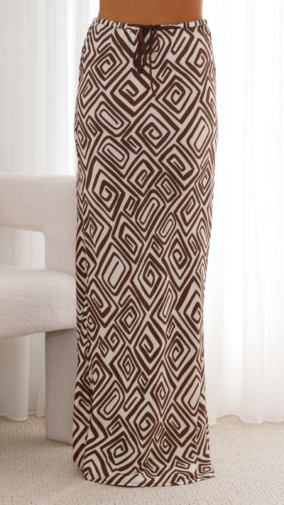 Load image into Gallery viewer, Jacarra Maxi Skirt - Cairo Print - Billy J
