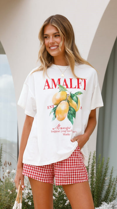 Load image into Gallery viewer, Amalfi Top and Shorts Set - Gingham Mango - Billy J
