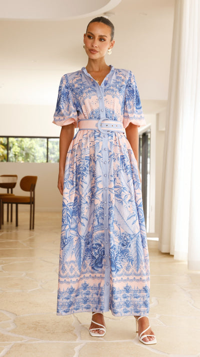 Load image into Gallery viewer, Vania Maxi Dress - Madeline Blue - Billy J
