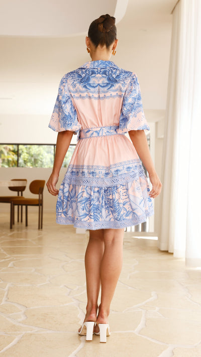 Load image into Gallery viewer, Taichi Mini Dress - Madeline Blue - Billy J
