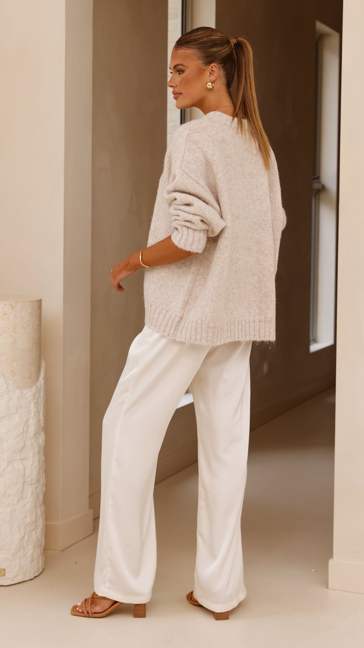 Mila Knit Jumper - Oatmeal - Billy J