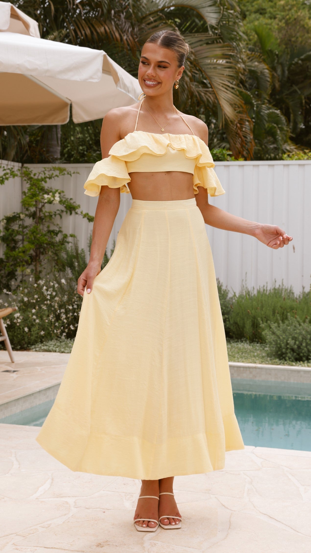 Trista Maxi Skirt - Yellow - Billy J