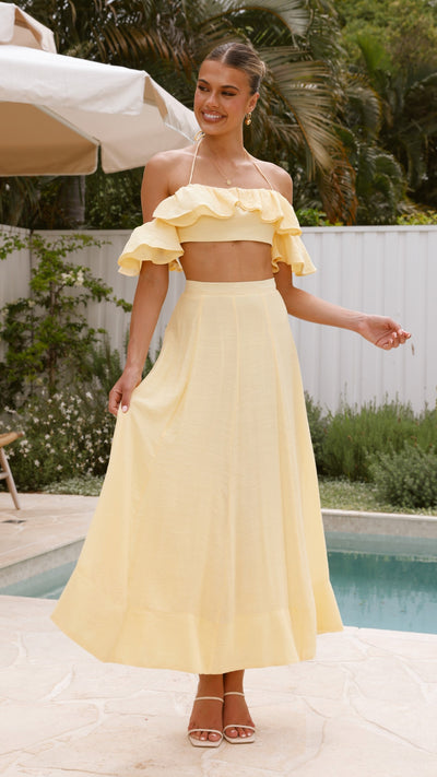 Load image into Gallery viewer, Trista Maxi Skirt - Yellow - Billy J
