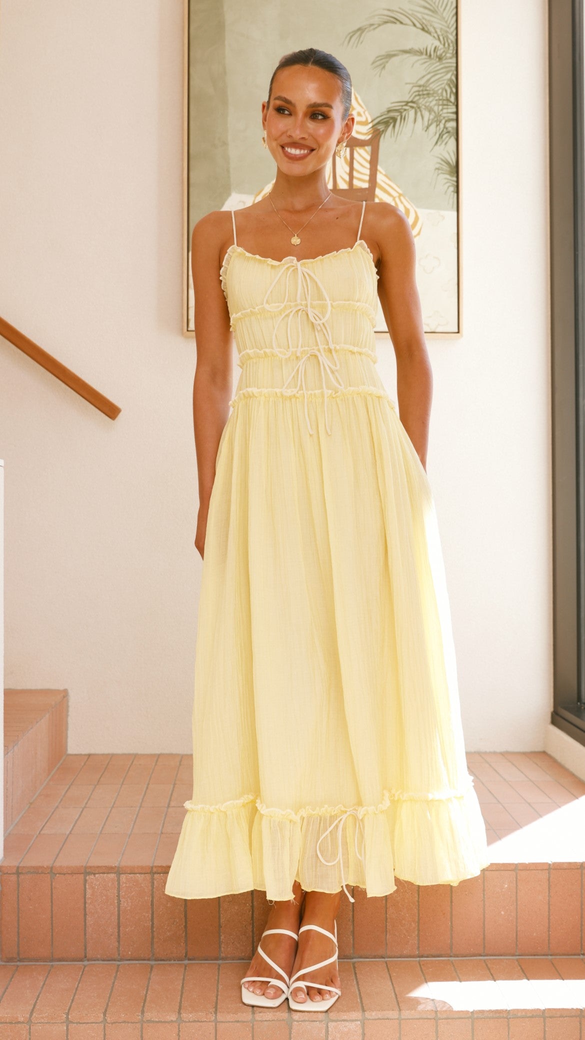 Halo Maxi Dress - Lemon - Billy J