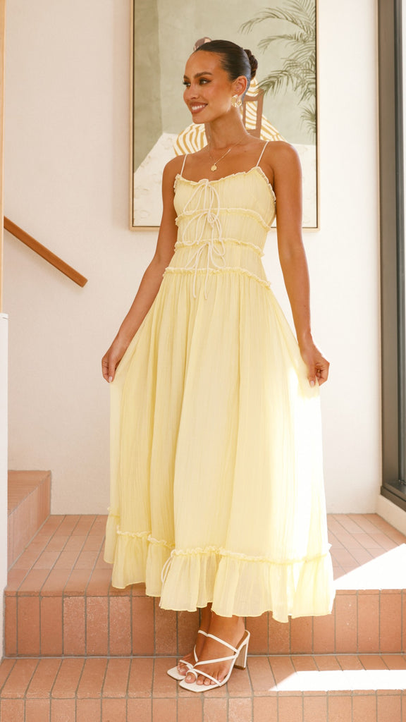 Halo Maxi Dress - Lemon - Billy J