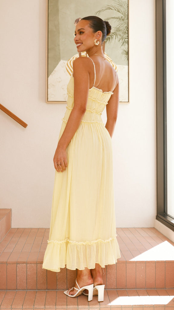 Halo Maxi Dress - Lemon - Billy J