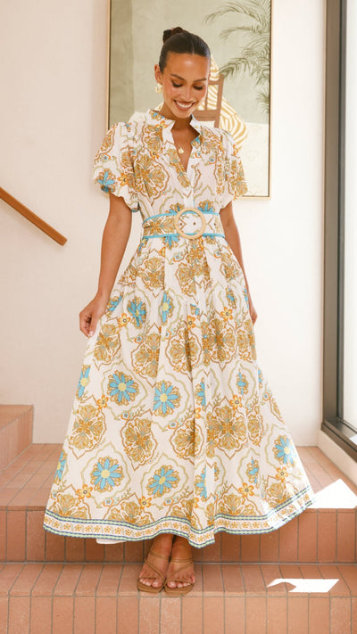 Load image into Gallery viewer, Parson Maxi Dress - Supernova Print - Billy J
