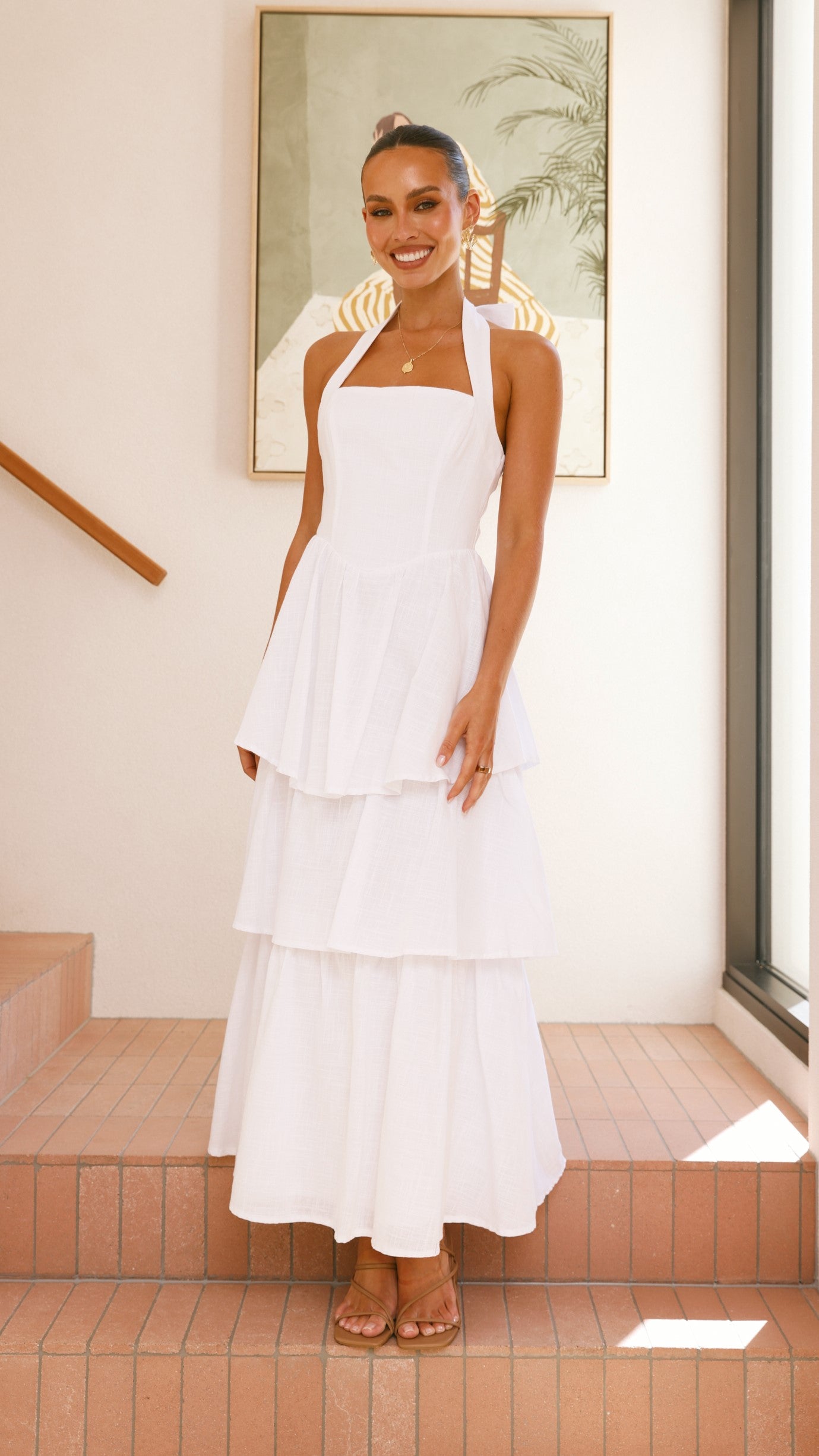 Danais Maxi Dress - White - Billy J