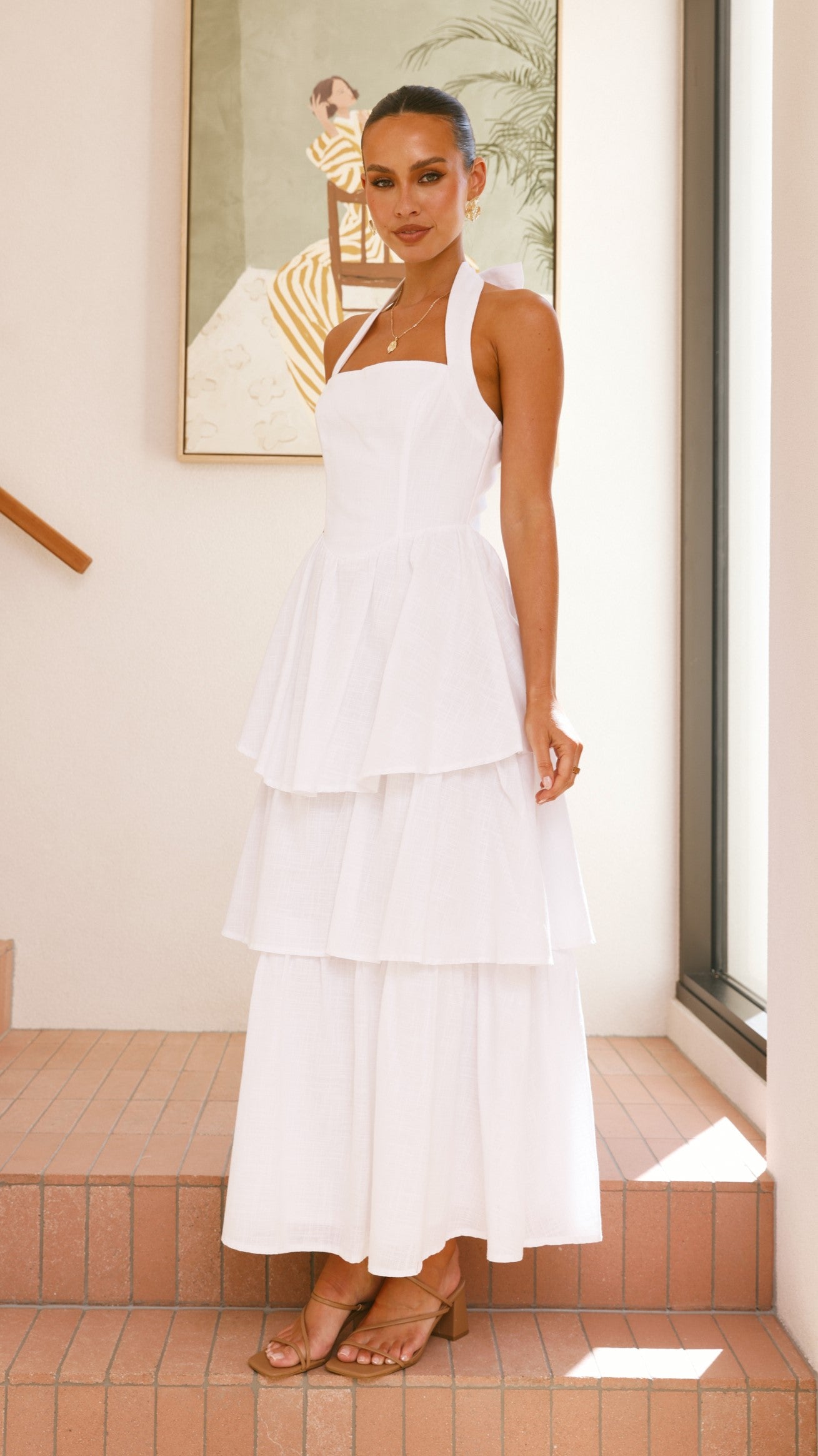 Danais Maxi Dress - White - Billy J