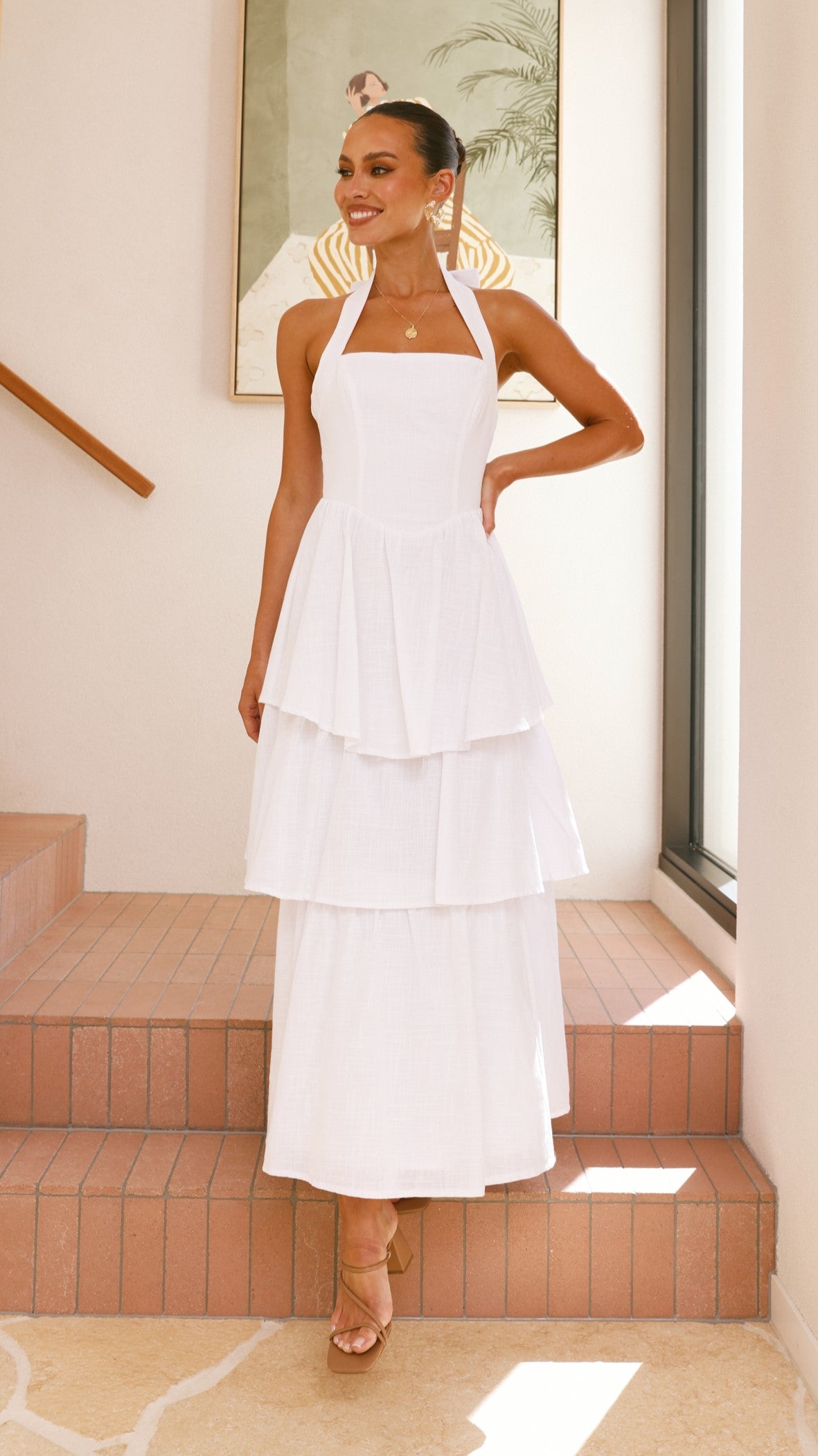 Danais Maxi Dress - White - Billy J