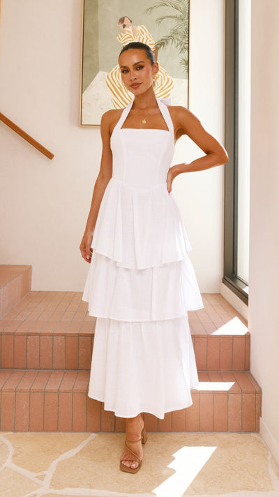 Load image into Gallery viewer, Danais Maxi Dress - White - Billy J
