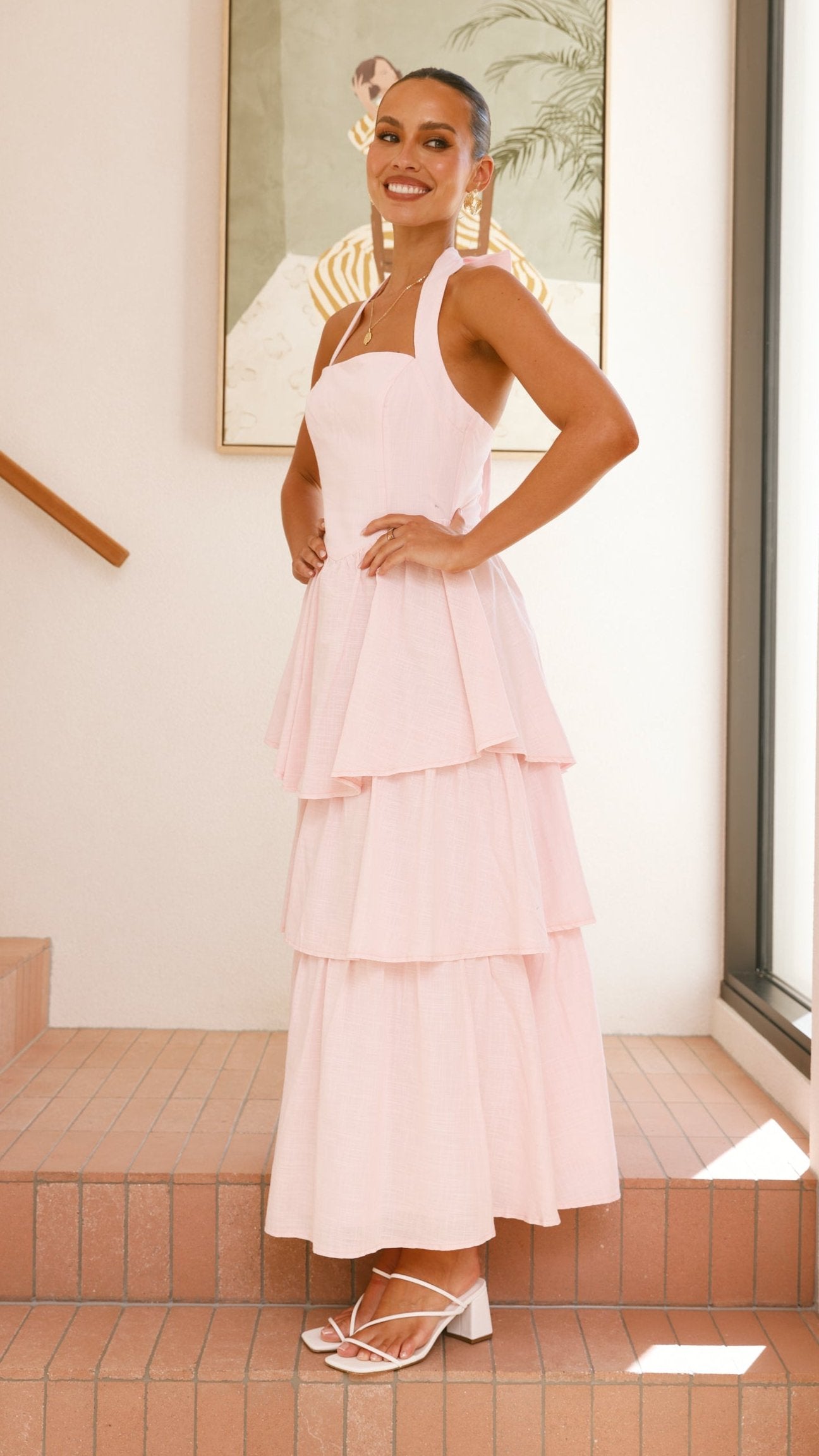 Danais Maxi Dress - Pink - Billy J