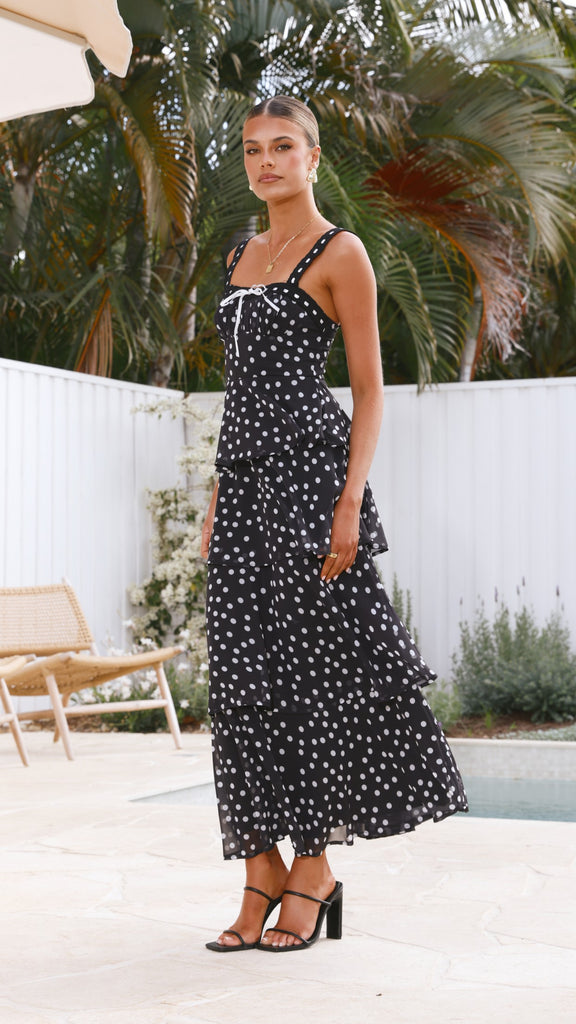 Maura Maxi Dress - Black/White - Billy J