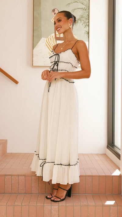 Load image into Gallery viewer, Halo Maxi Dress - White / Black - Billy J
