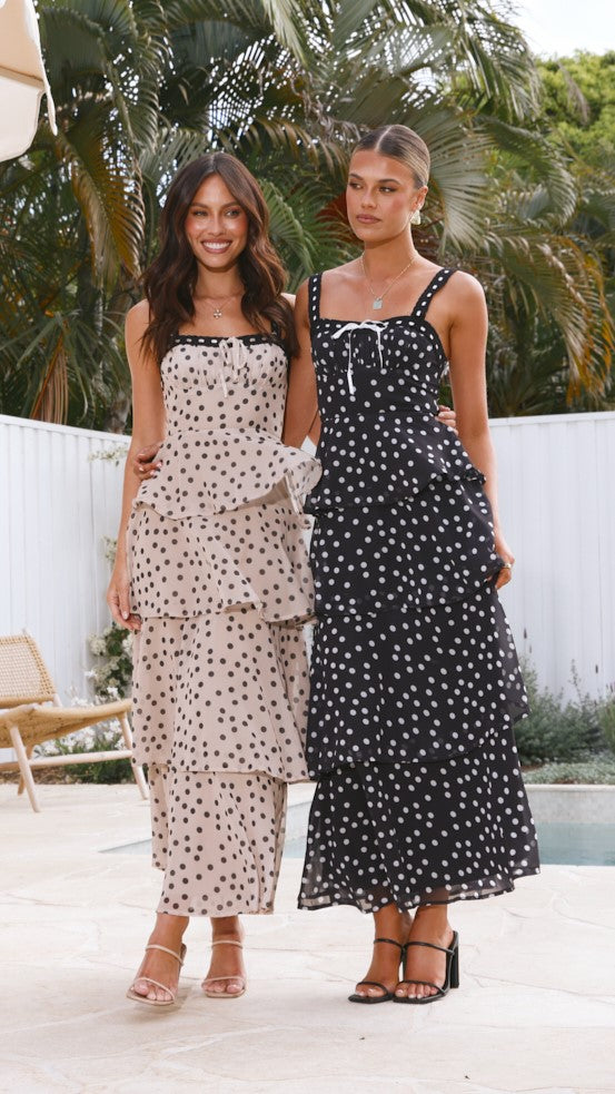 Maura Maxi Dress - Black/White - Billy J