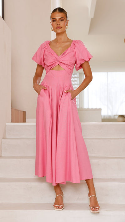 Load image into Gallery viewer, Christina Maxi Dress - Hot Pink - Billy J
