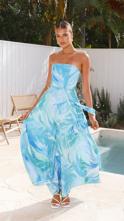 Load image into Gallery viewer, Daniella Maxi Dress - Blue - Billy J
