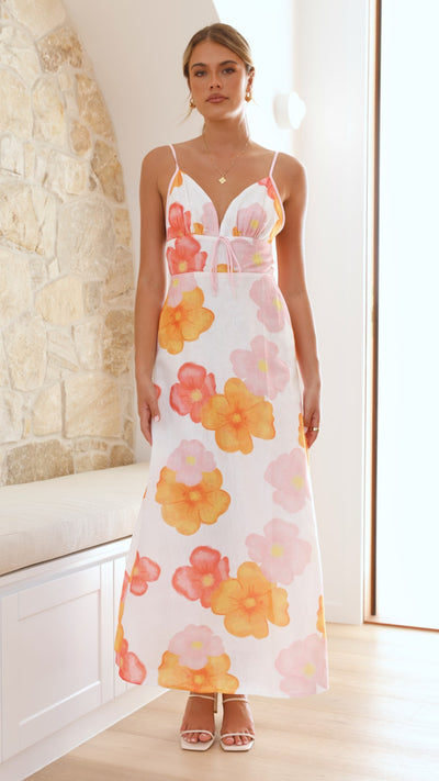 Load image into Gallery viewer, Fahri Maxi Dress - Pink Floral
