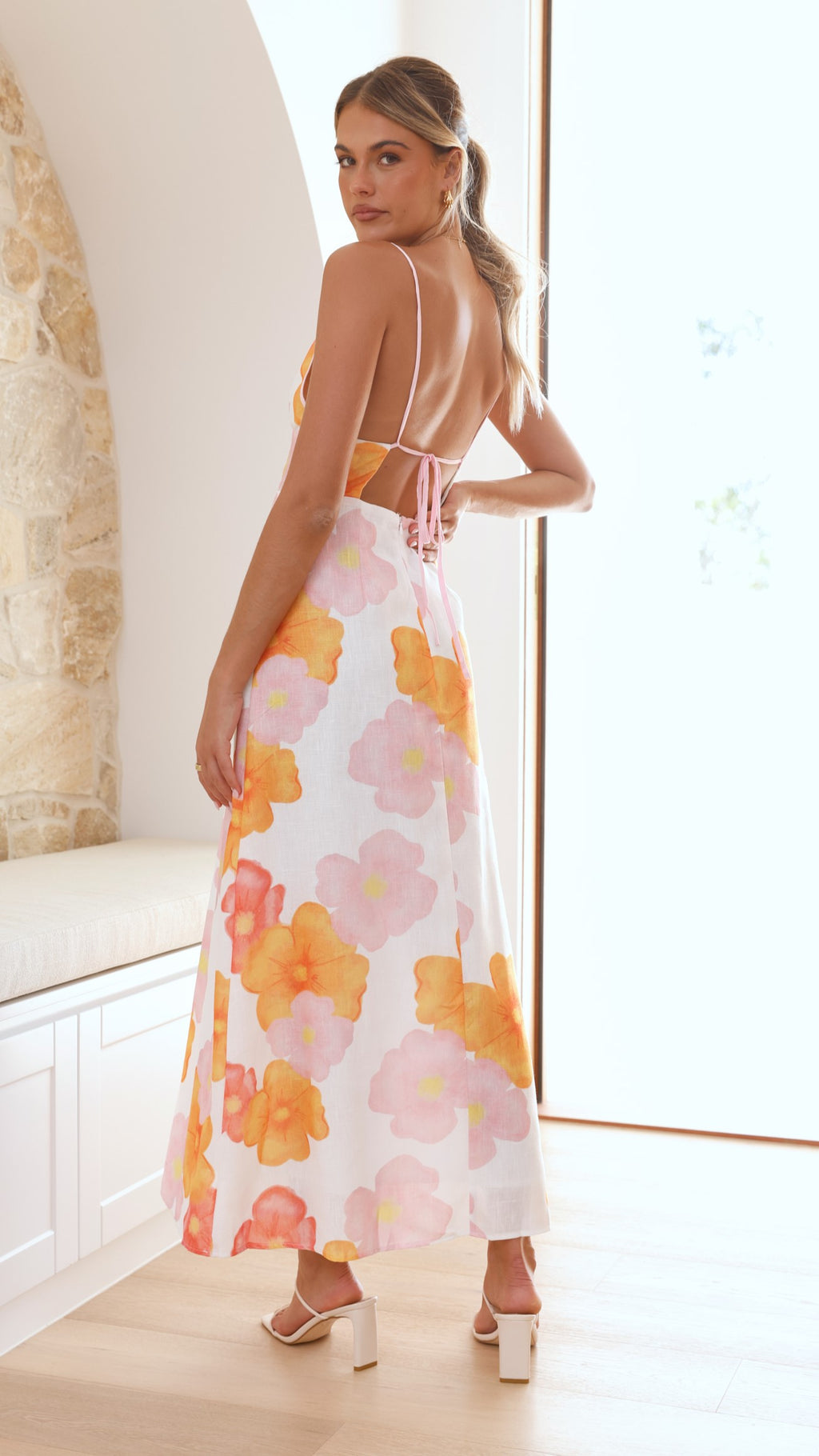 Fahri Maxi Dress - Pink Floral