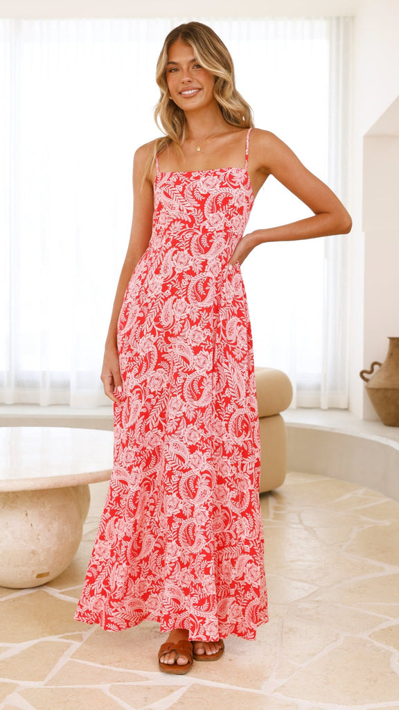 Jaylene Maxi Dress - Paisley Print - Billy J