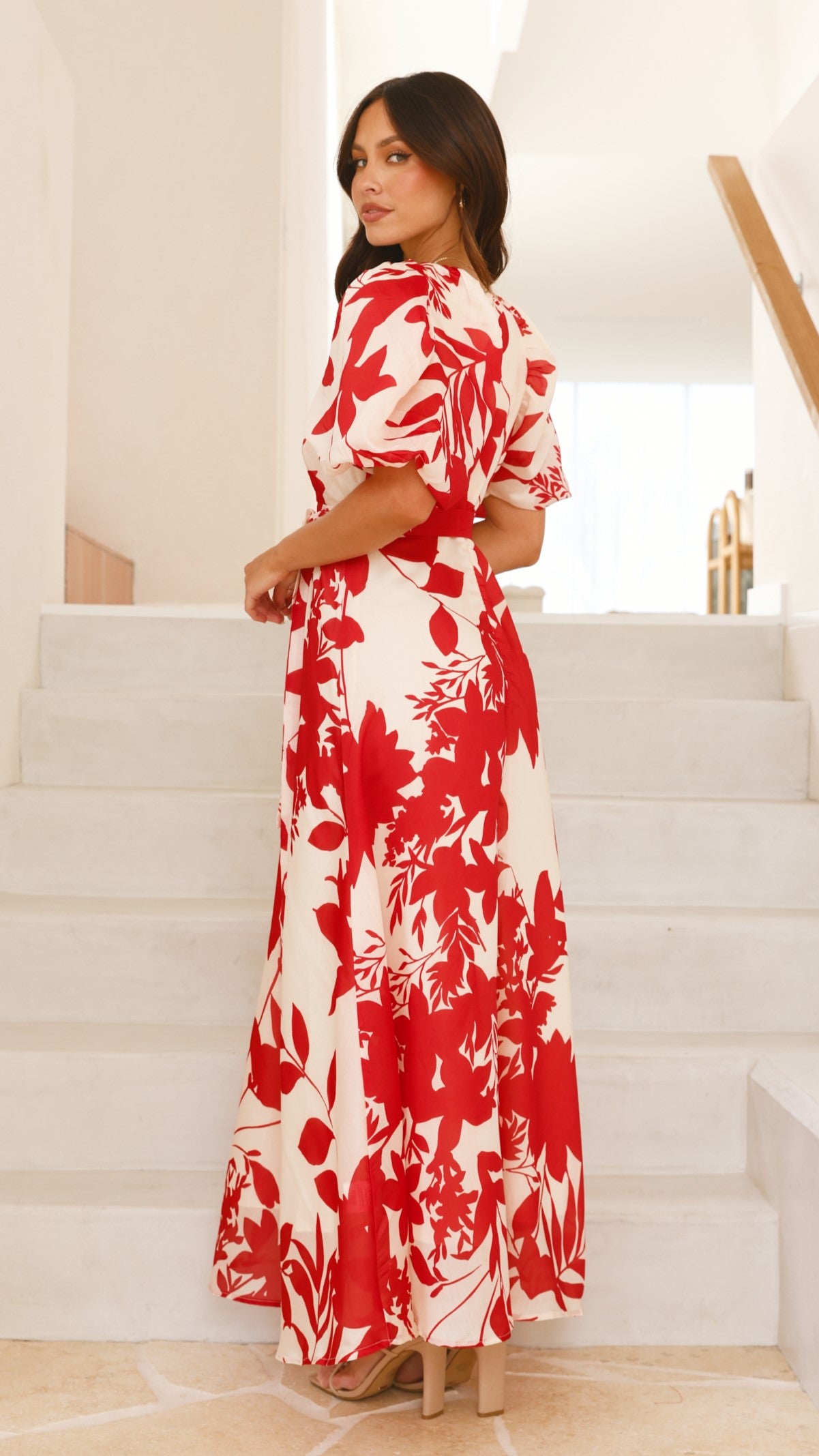 Nakula Maxi Dress - Red Floral - Billy J