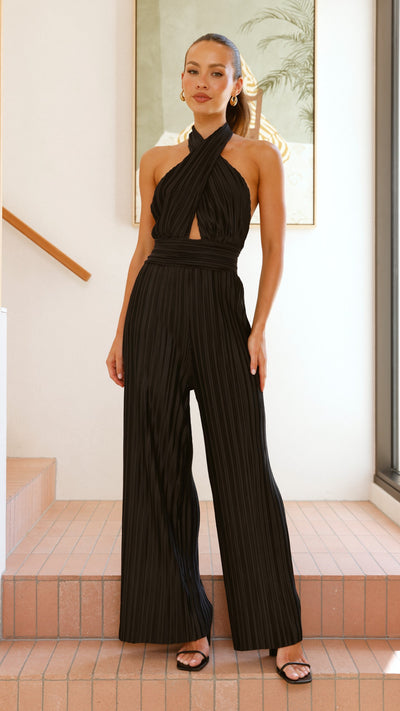 Load image into Gallery viewer, Frances Jumpsuit - Black - Billy J
