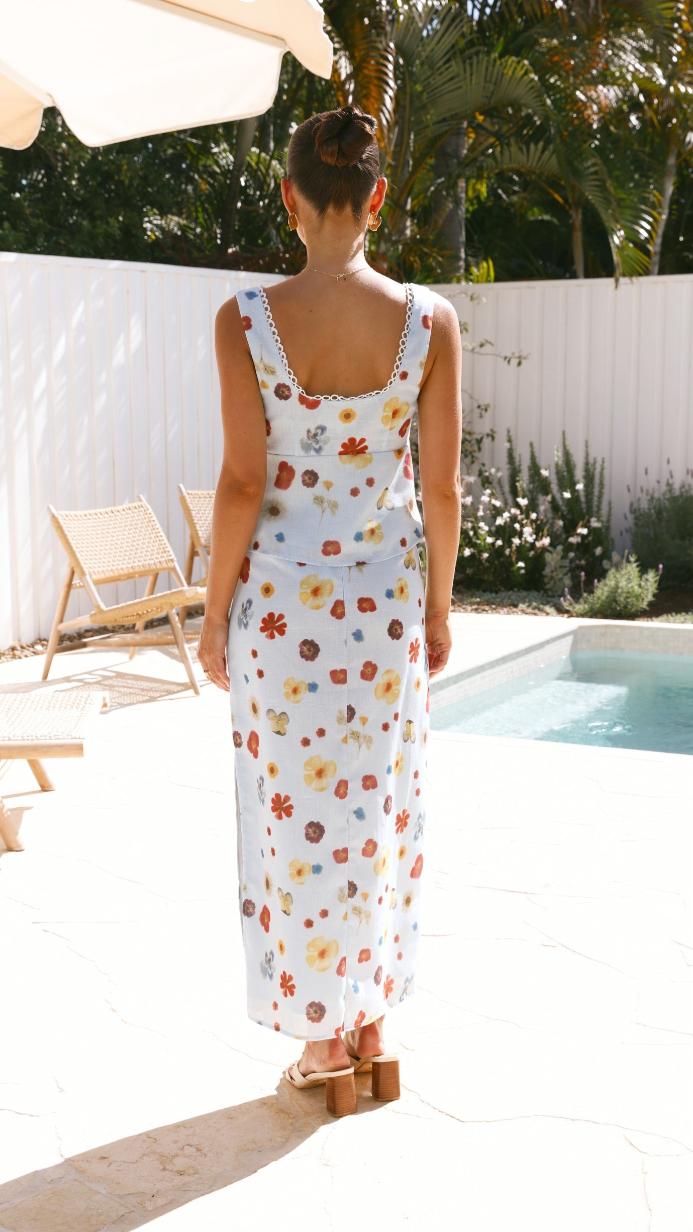 Vaiana Maxi Skirt - Blue / Floral - Billy J
